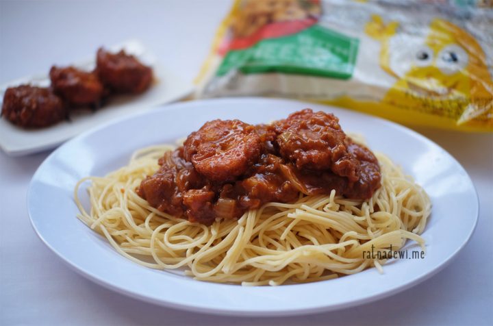 Spaghetti Barbeque Pedas Topping Nugget, Resep Kangen Labuan Bajo